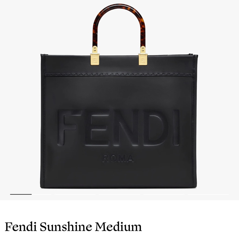 Black Fendi Sunshine Medium Tote